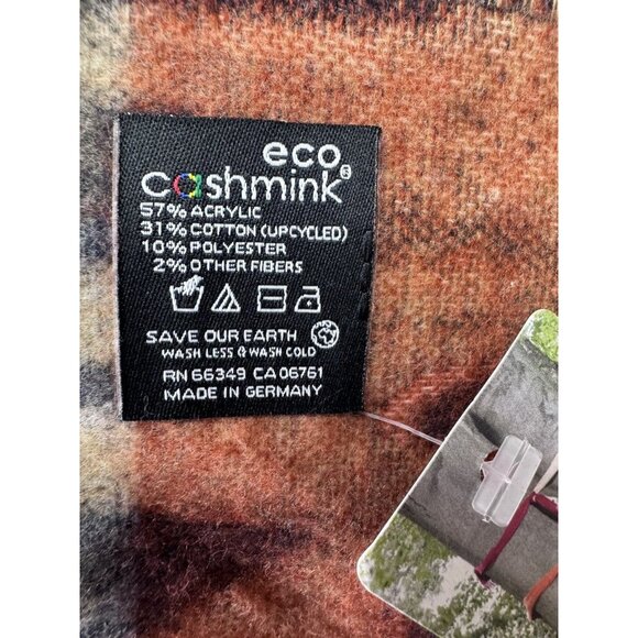 Fraas Eco Cashmink Ripple Print Colorful Soft Scarf NWT - Picture 11 of 12